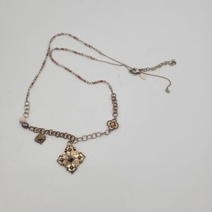 Chico's two toned 36"-40" long layering necklace